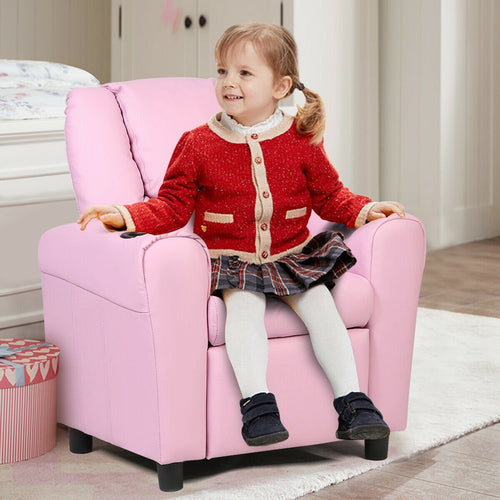 Kids Recliner Armchair Sofa, Pink