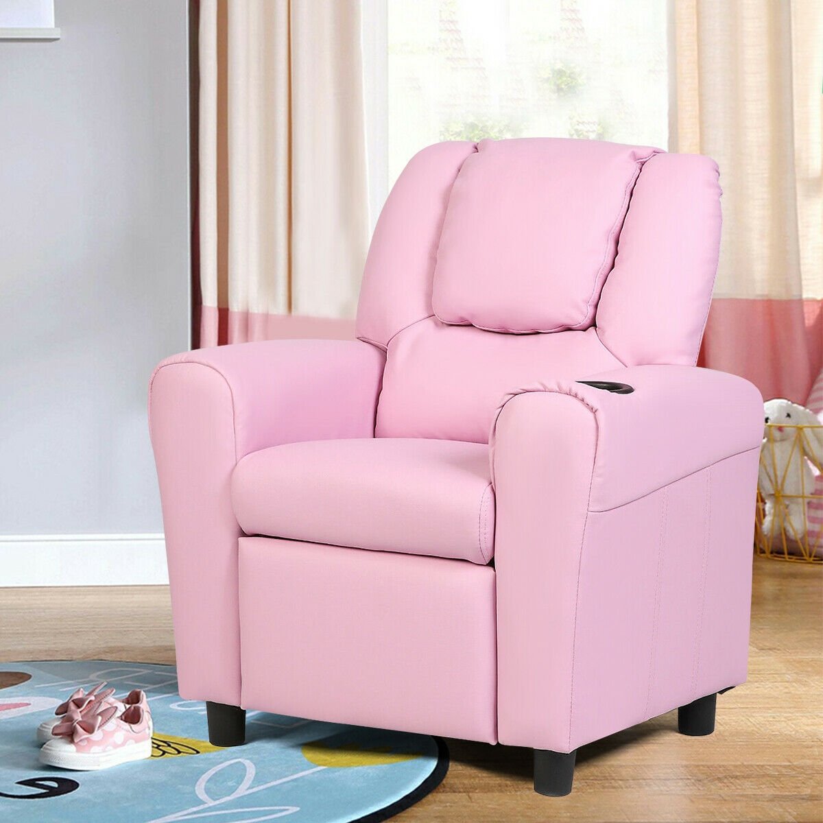 Kids Recliner Armchair Sofa, Pink Kids Chairs & Seating   at Gallery Canada