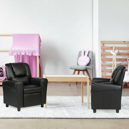 Kids Recliner Armchair Sofa, Black Kids Chairs & Seating   at Gallery Canada