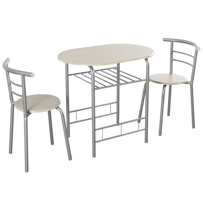 3-Piece Space-Saving Bistro Set for Kitchen and Apartment, Light Gray Dining Room Sets   at Gallery Canada