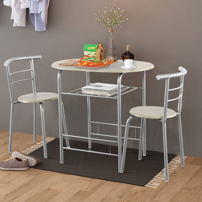 3-Piece Space-Saving Bistro Set for Kitchen and Apartment, Light Gray Dining Room Sets   at Gallery Canada