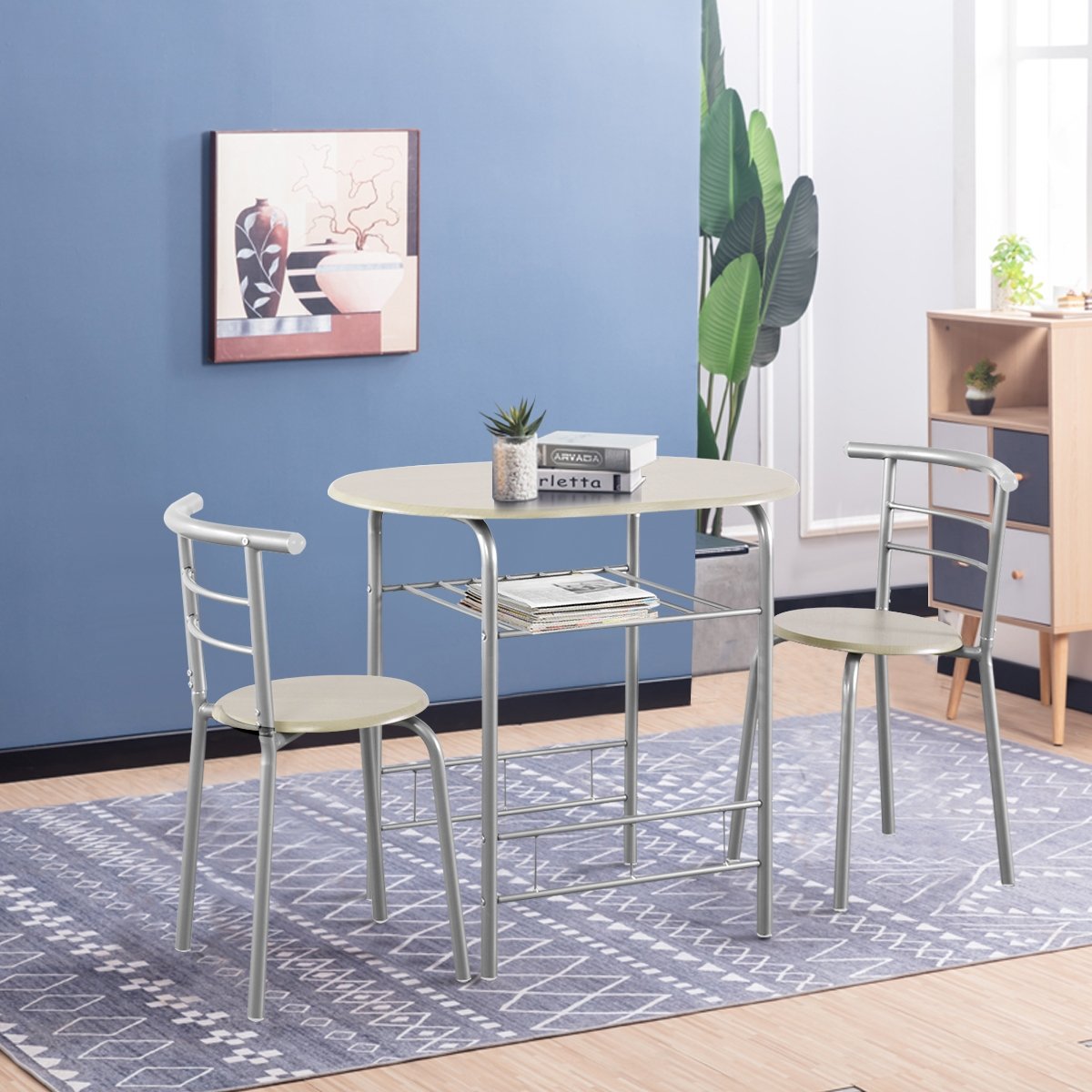 3-Piece Space-Saving Bistro Set for Kitchen and Apartment, Light Gray Dining Room Sets   at Gallery Canada