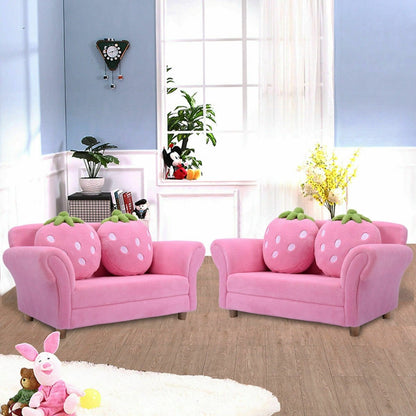 BL/PI Kids Strawberry Armrest Chair Sofa, Pink Kids Chairs & Seating   at Gallery Canada