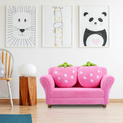 BL/PI Kids Strawberry Armrest Chair Sofa, Pink Kids Chairs & Seating   at Gallery Canada