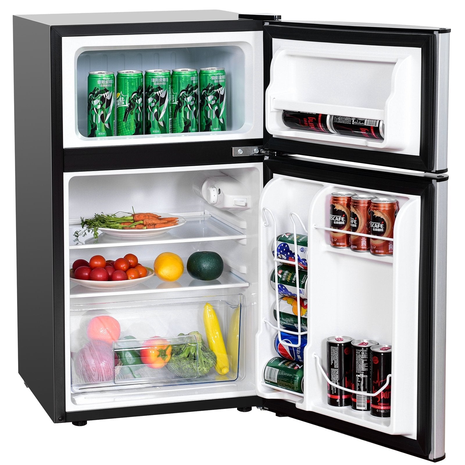 3.2 cu ft. Compact Stainless Steel Refrigerator, Gray Refrigerators   at Gallery Canada