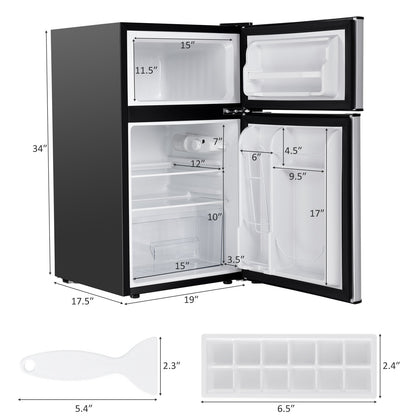 3.2 cu ft. Compact Stainless Steel Refrigerator, Gray Refrigerators   at Gallery Canada