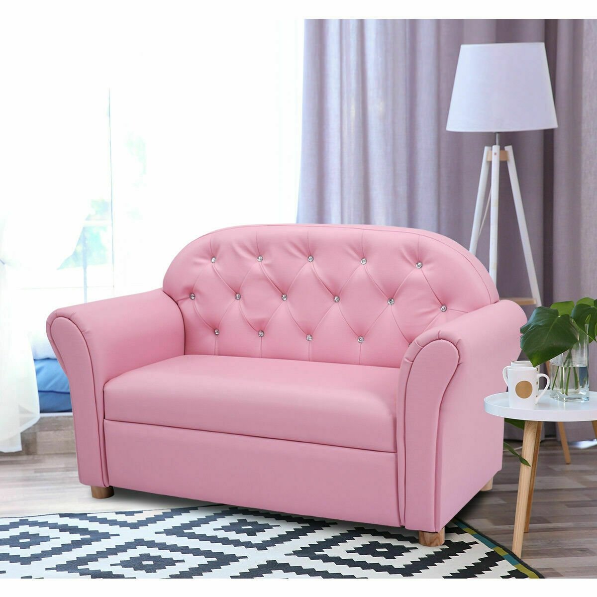 Kids Princess Armrest Chair Lounge Couch, Pink Kids Chairs & Seating   at Gallery Canada