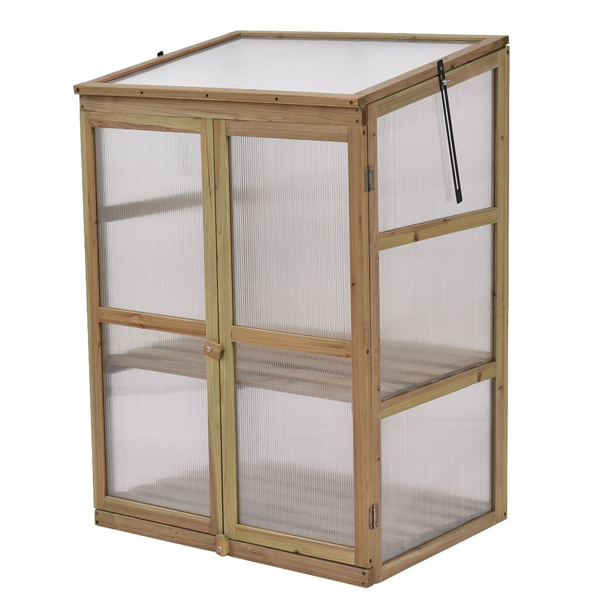 Garden Portable Wooden Raised Plants Greenhouse, Gray Greenhouses   at Gallery Canada