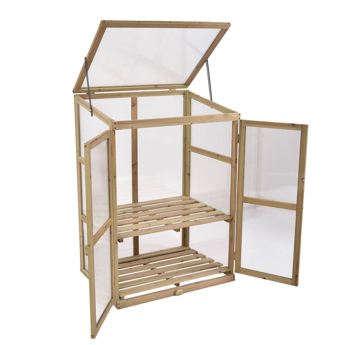 Garden Portable Wooden Raised Plants Greenhouse, Gray Greenhouses   at Gallery Canada