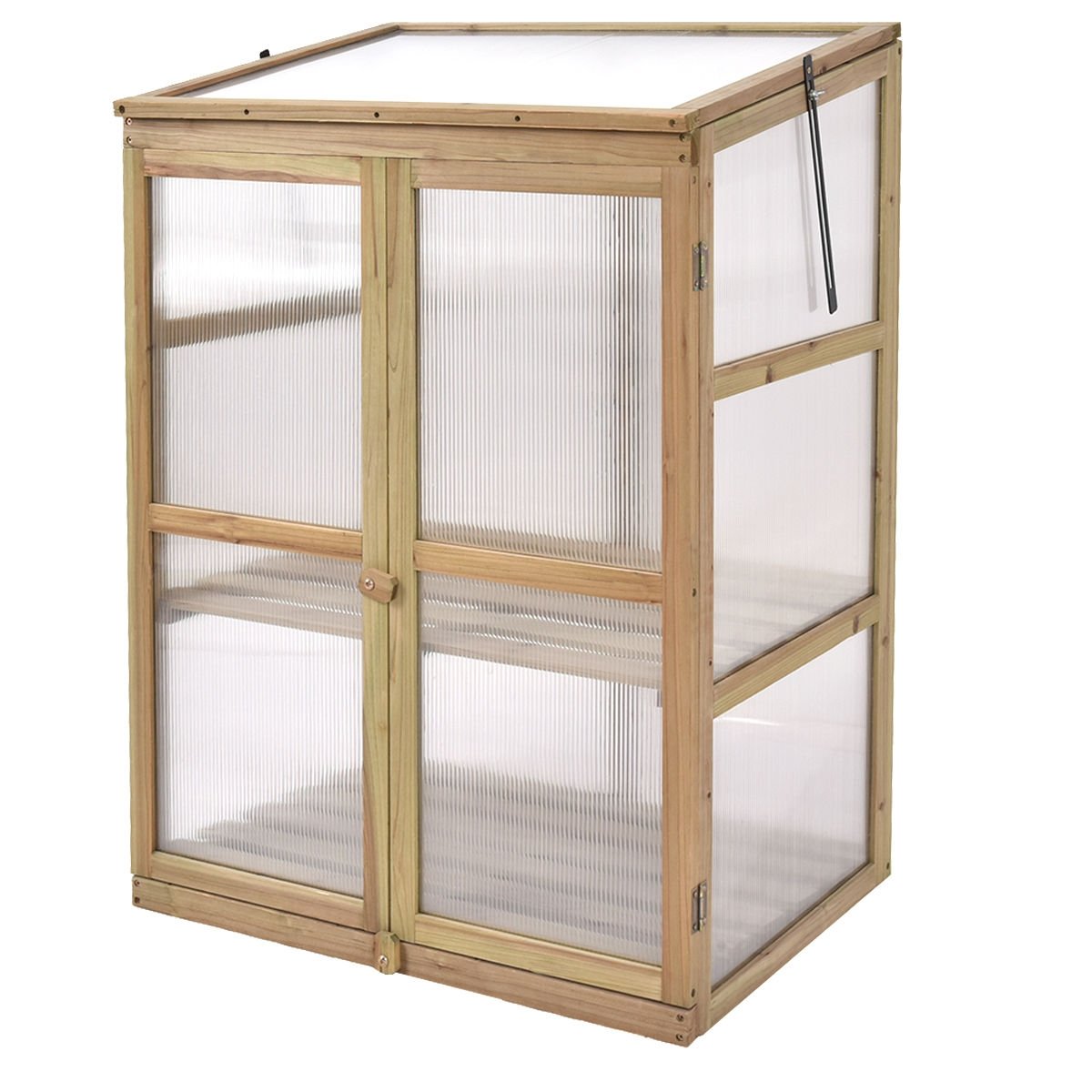 Garden Portable Wooden Raised Plants Greenhouse, Gray Greenhouses   at Gallery Canada