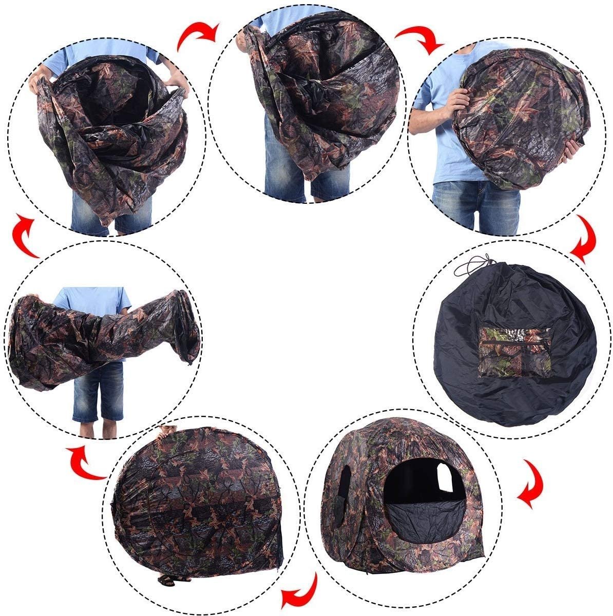 Portable Pop up Ground Camo Blind Hunting Enclosure Tents   at Gallery Canada