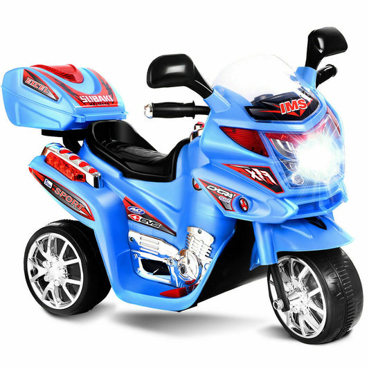 6V Powered 3 Wheels Kids Electric Ride-on Toy Motorcycle, Blue Powered Ride On Toys   at Gallery Canada