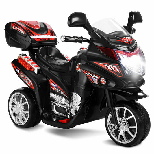 6V Powered 3 Wheels Kids Electric Ride-on Toy Motorcycle, Black Powered Ride On Toys   at Gallery Canada