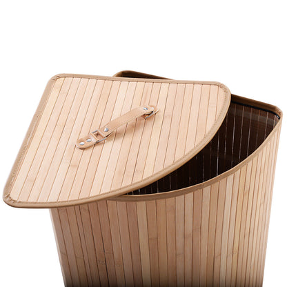 Corner Bamboo Hamper Laundry Basket, Natural Laundry Baskets   at Gallery Canada