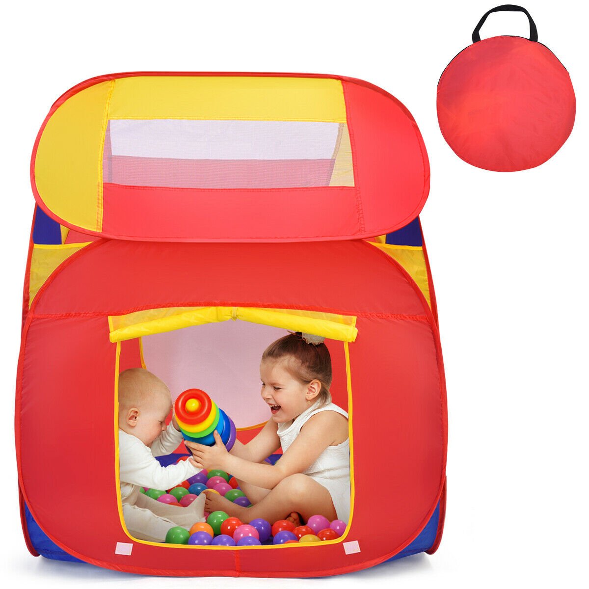 Portable Kid Play House Toy Tent with 100 Balls, Multicolor Play Tents & Playhouse   at Gallery Canada