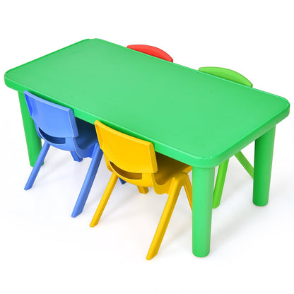 Kids Colorful Plastic Table and 4 Chairs Set, Multicolor Kids Table & Chair Sets   at Gallery Canada