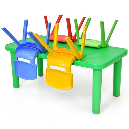 Kids Colorful Plastic Table and 4 Chairs Set, Multicolor Kids Table & Chair Sets   at Gallery Canada