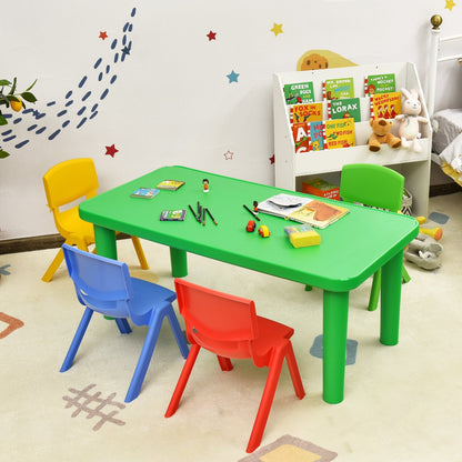 Kids Colorful Plastic Table and 4 Chairs Set, Multicolor Kids Table & Chair Sets   at Gallery Canada