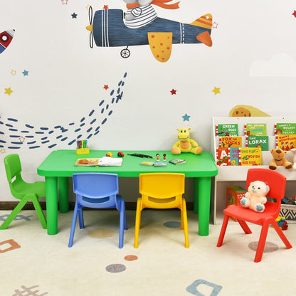 Kids Colorful Plastic Table and 4 Chairs Set, Multicolor Kids Table & Chair Sets   at Gallery Canada