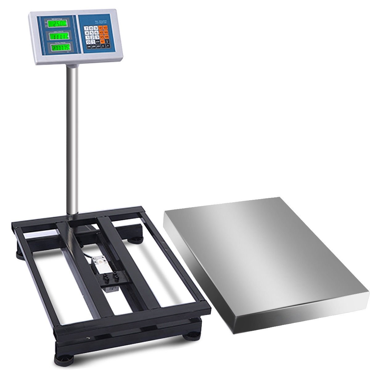 660 lbs Weight Computing Digital Floor Platform Scale, White Kitchen Tools   at Gallery Canada