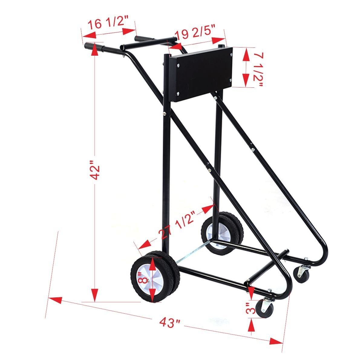 315 LBS Outboard Boat Motor Stand Carrier Cart Dolly Storage Pro Heavy Duty, Black Garden at Gallery Canada