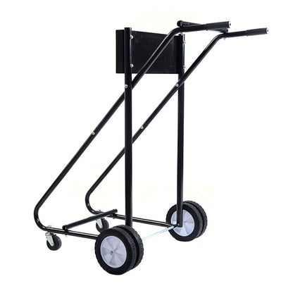 315 LBS Outboard Boat Motor Stand Carrier Cart Dolly Storage Pro Heavy Duty, Black Garden Black at Gallery Canada