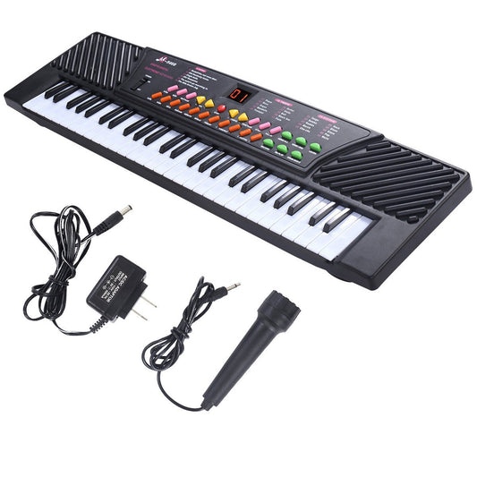 54 Keys Kids Electronic Music Piano, Black - Gallery Canada