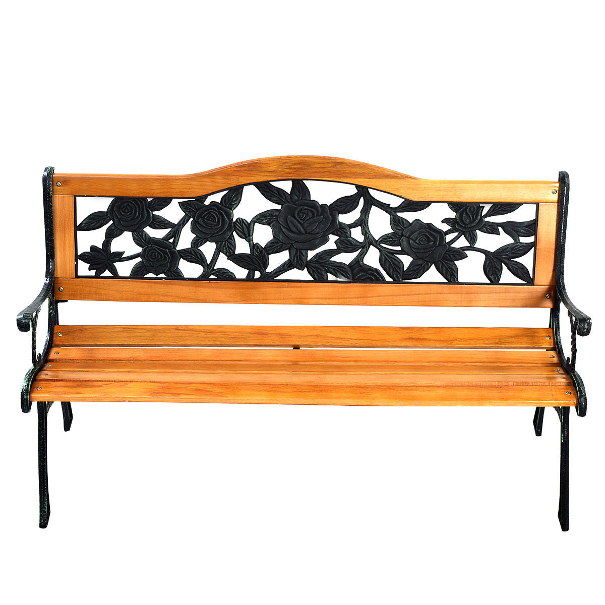 Outdoor Cast Iron Patio Bench Rose Outdoor Benches   at Gallery Canada