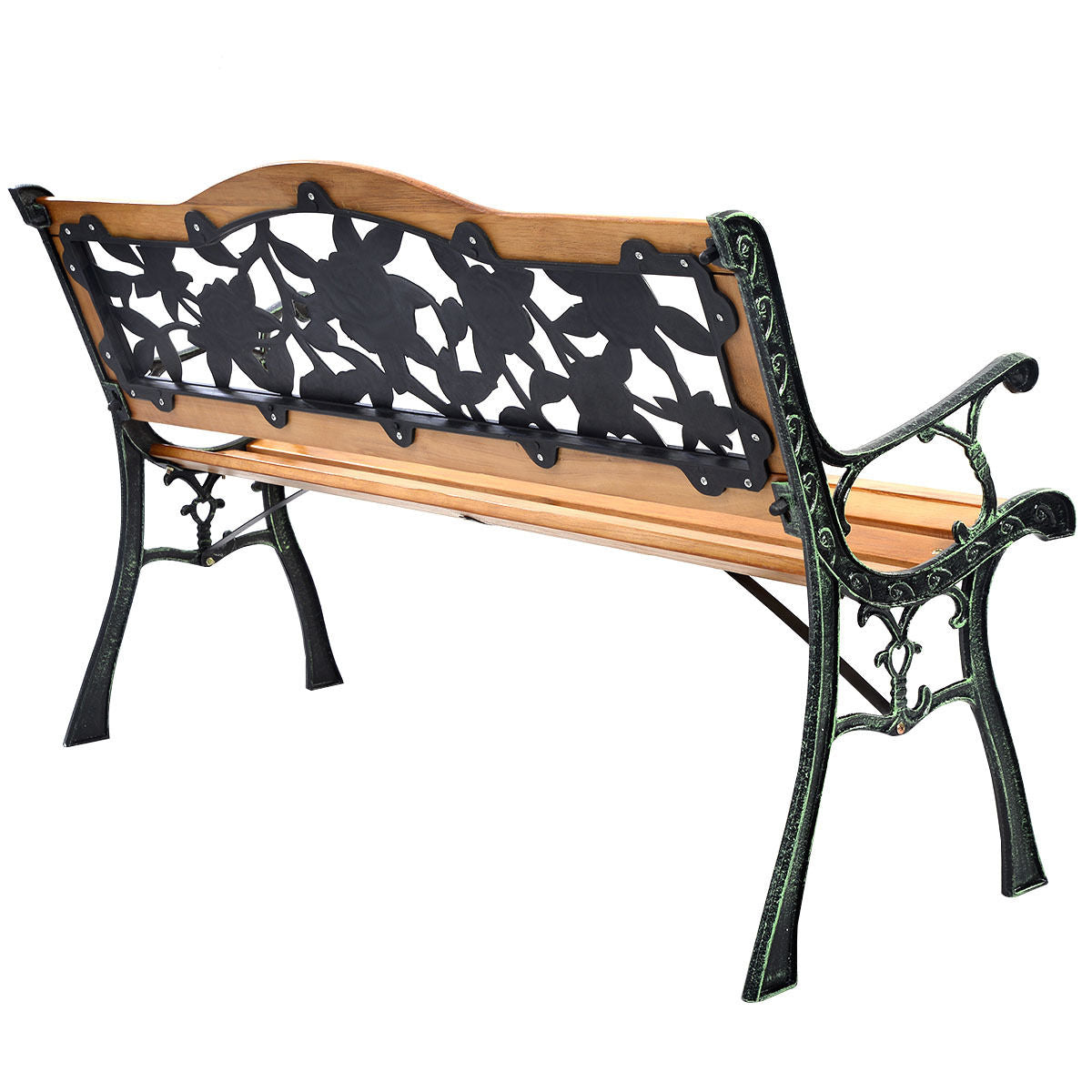 Outdoor Cast Iron Patio Bench Rose Outdoor Benches   at Gallery Canada