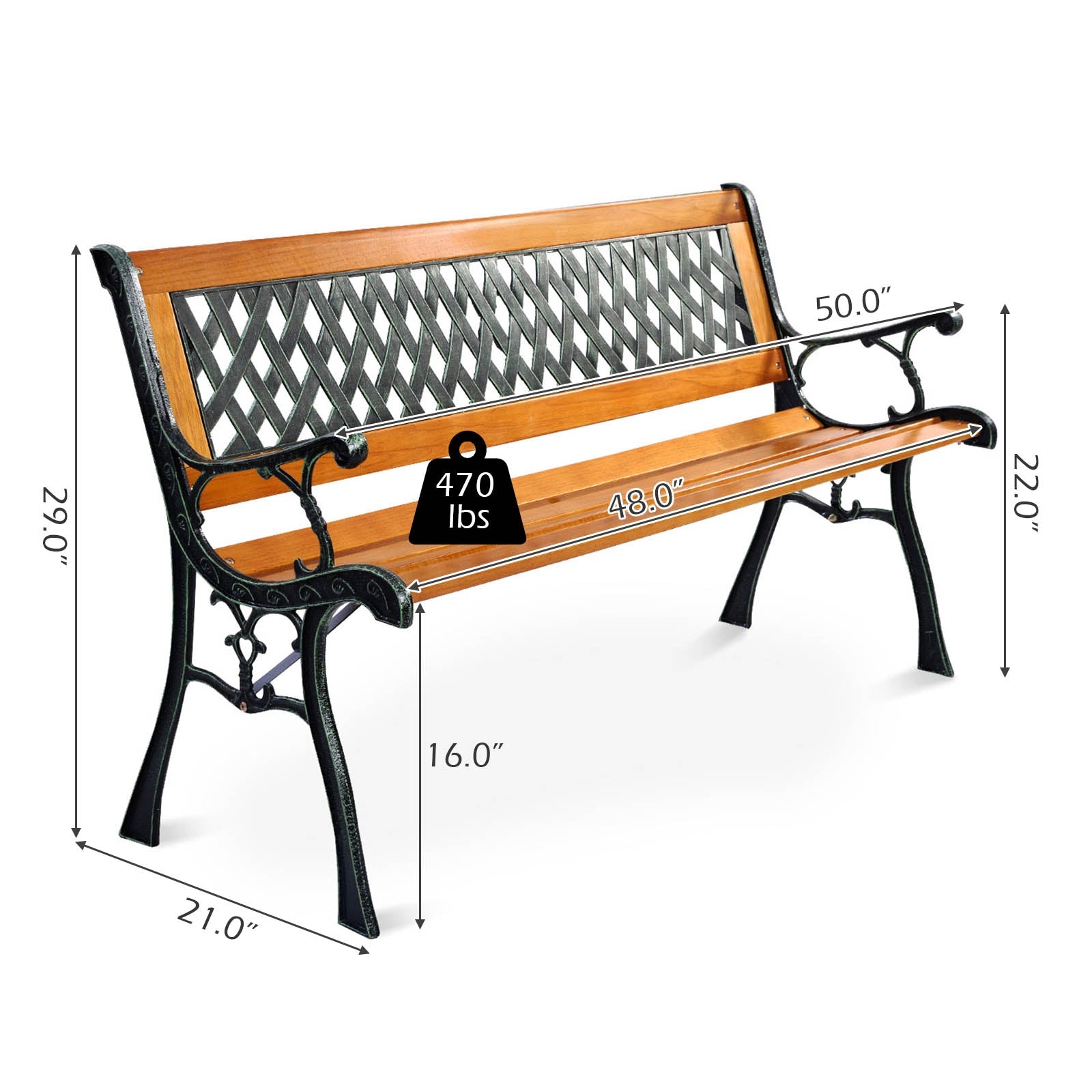 Outdoor Cast Iron Patio Bench Outdoor Benches   at Gallery Canada