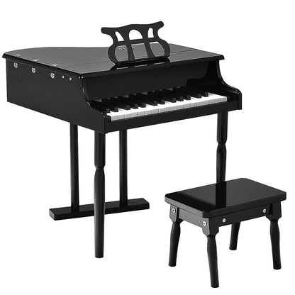 Musical Instrument Toy 30-Key Children Mini Grand Piano with Bench, Black Pianos & Keyboards   at Gallery Canada