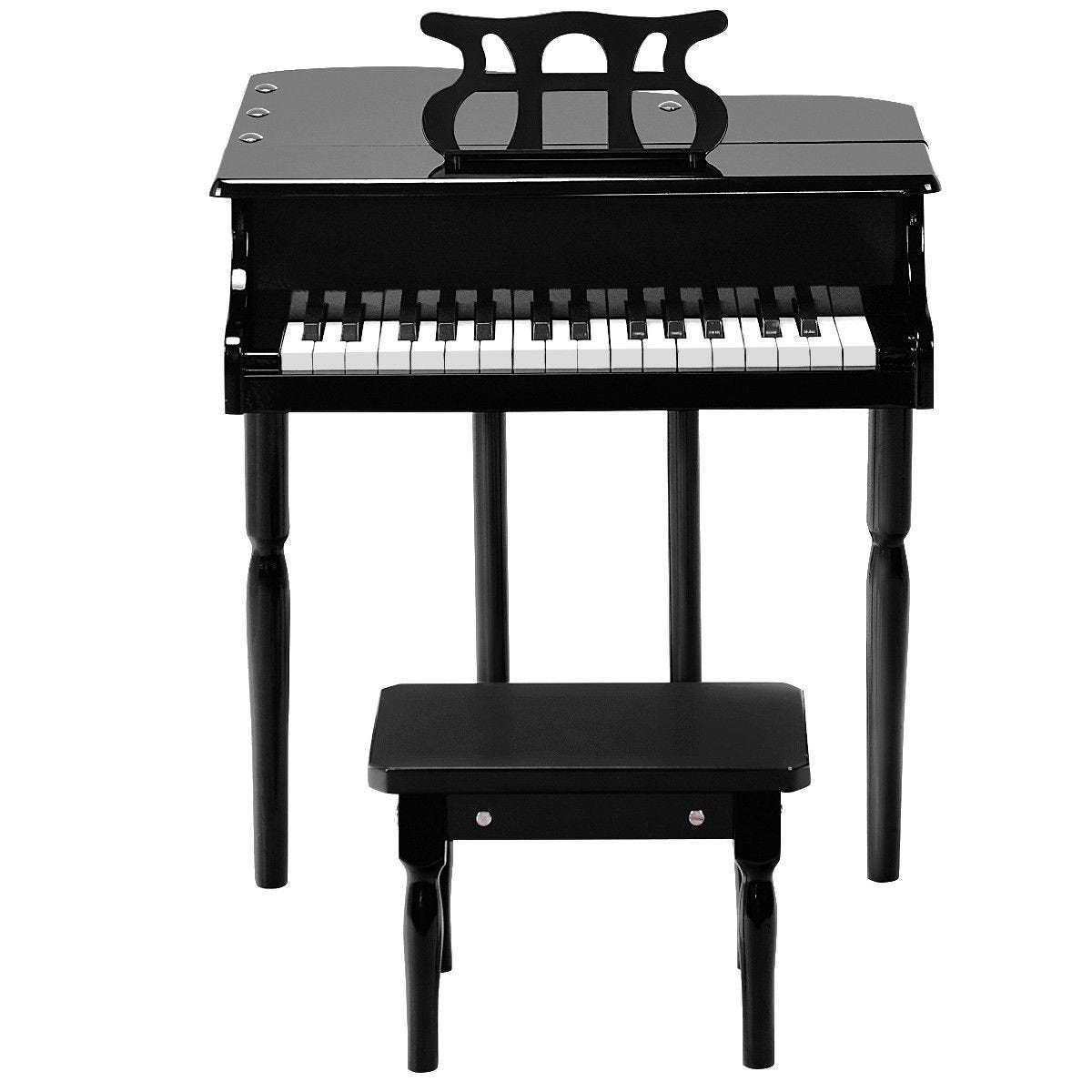 Musical Instrument Toy 30-Key Children Mini Grand Piano with Bench, Black Pianos & Keyboards   at Gallery Canada