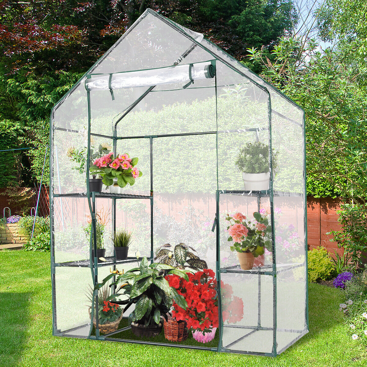 Portable Outdoor 4 Shelves Greenhouse, Transparent Greenhouses   at Gallery Canada