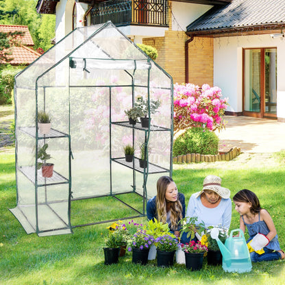 Portable Outdoor 4 Shelves Greenhouse, Transparent Greenhouses   at Gallery Canada