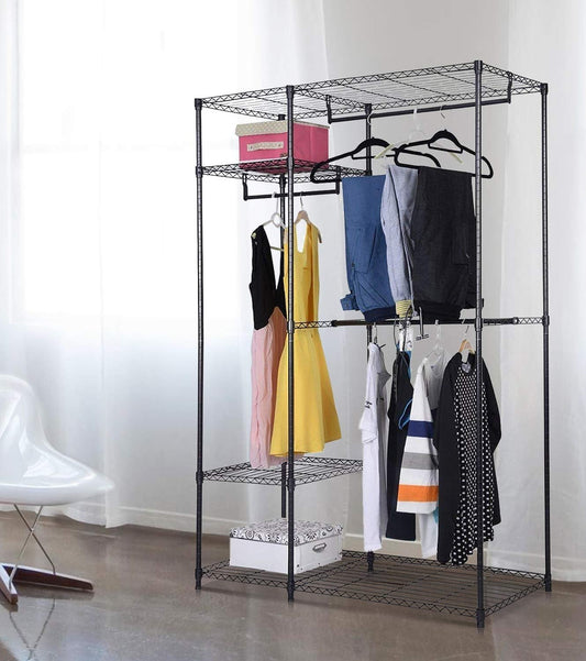 Portable Steel Closet Hanger Storage Rack Organizer, Black Clothing & Closet Storage   at Gallery Canada