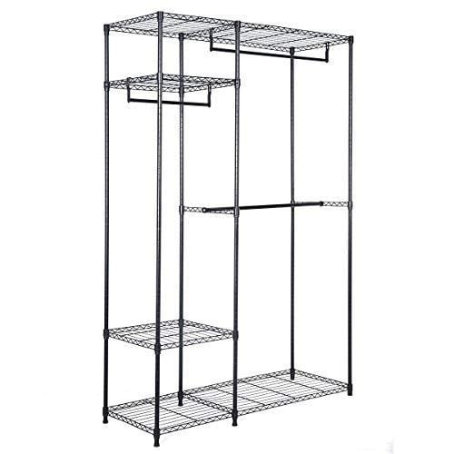 Portable Steel Closet Hanger Storage Rack Organizer, Black Clothing & Closet Storage   at Gallery Canada