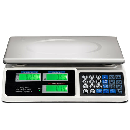 66 lbs Electronic Price Computing Scale with LCD Screen Display, Silver Kitchen Tools Silver  at Gallery Canada