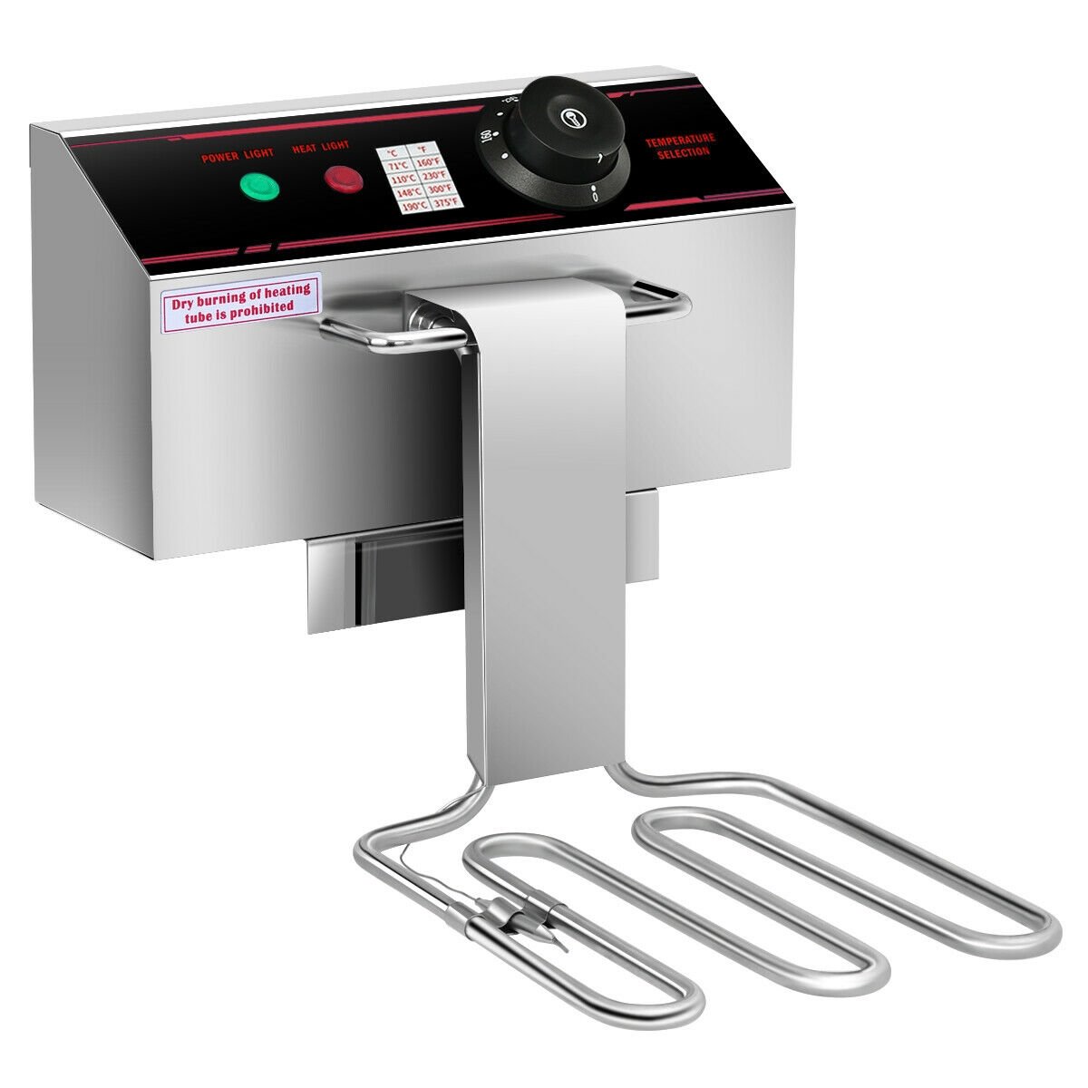 3400W Dual Tank Electric Countertop Deep Fryer, Silver Air Fryers   at Gallery Canada