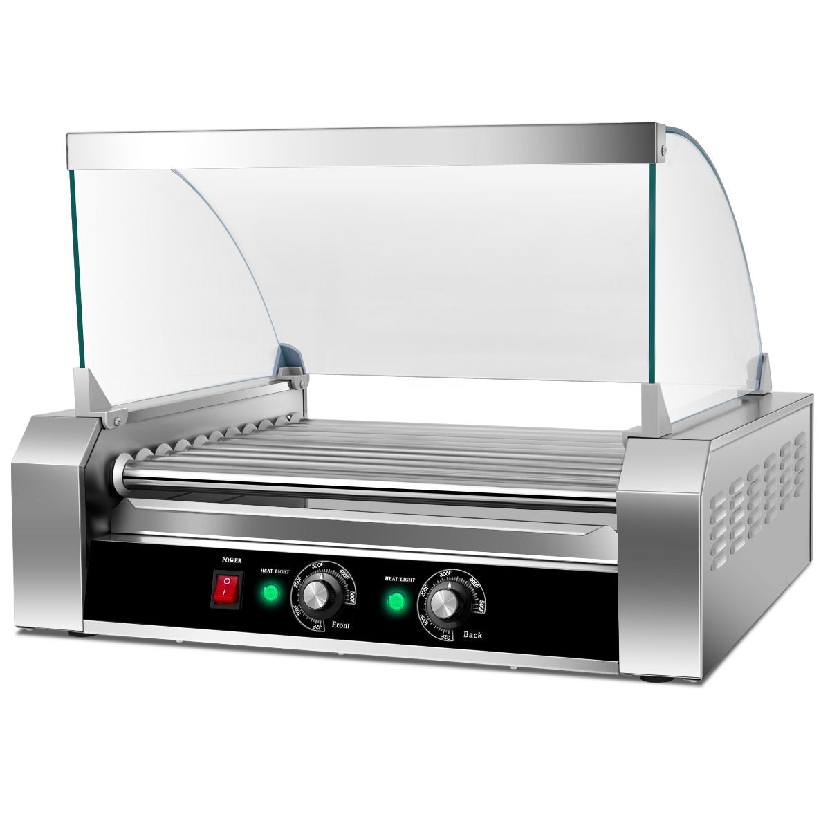 Stainless Steel Commercial 11 Roller Grill and 30 Hot Dog Cooker Machine, Silver Food Warmers & Burners   at Gallery Canada