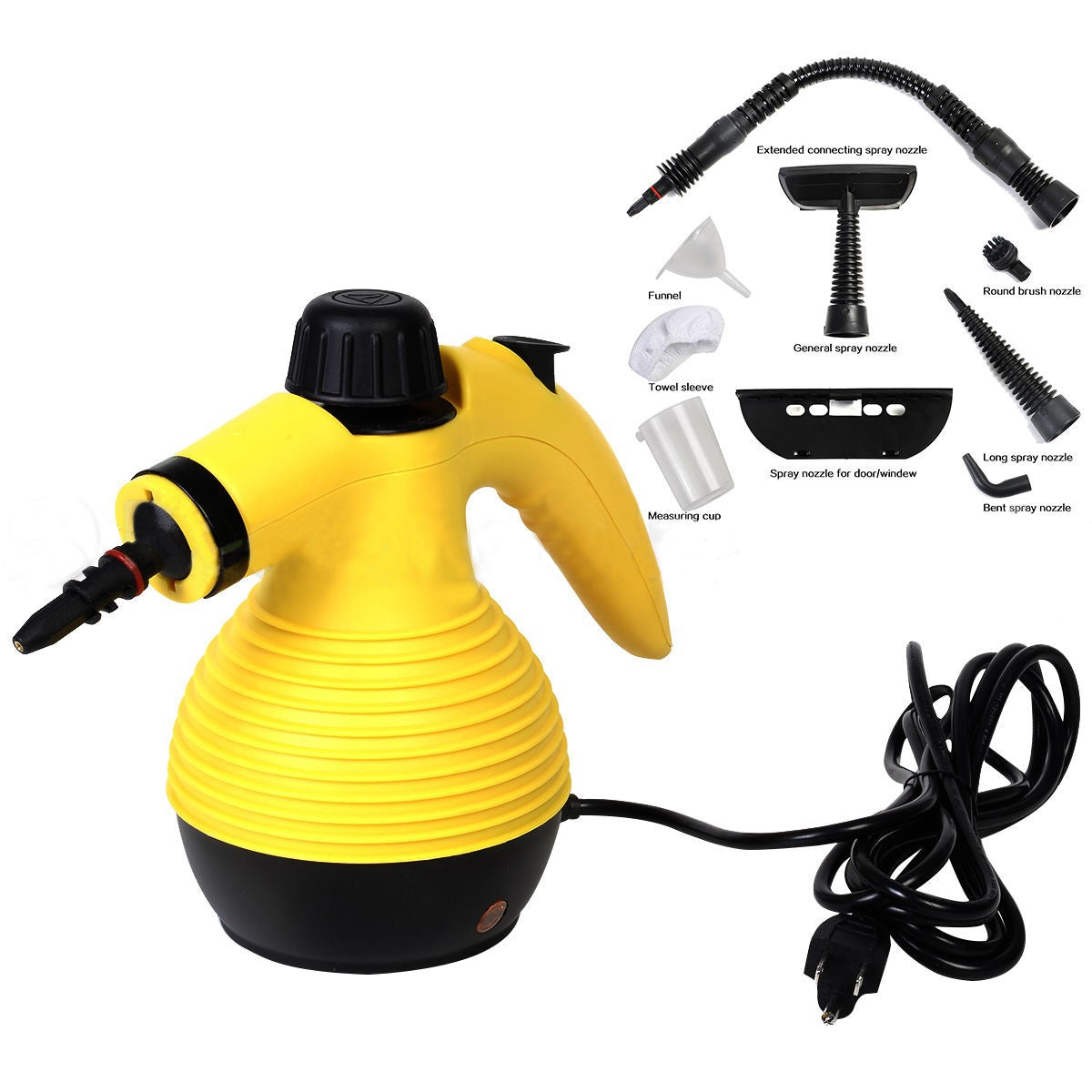 1050W Multi-Purpose Handheld Pressurized Steam Cleaner, Yellow Vacuums & Cleaners at Gallery Canada