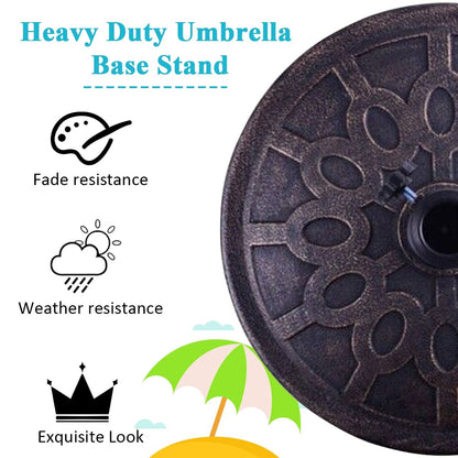 30lbs 18 Inch Heavy Duty Outdoor Patio Market Umbrella Base, Bronze Outdoor Umbrella Bases at Gallery Canada