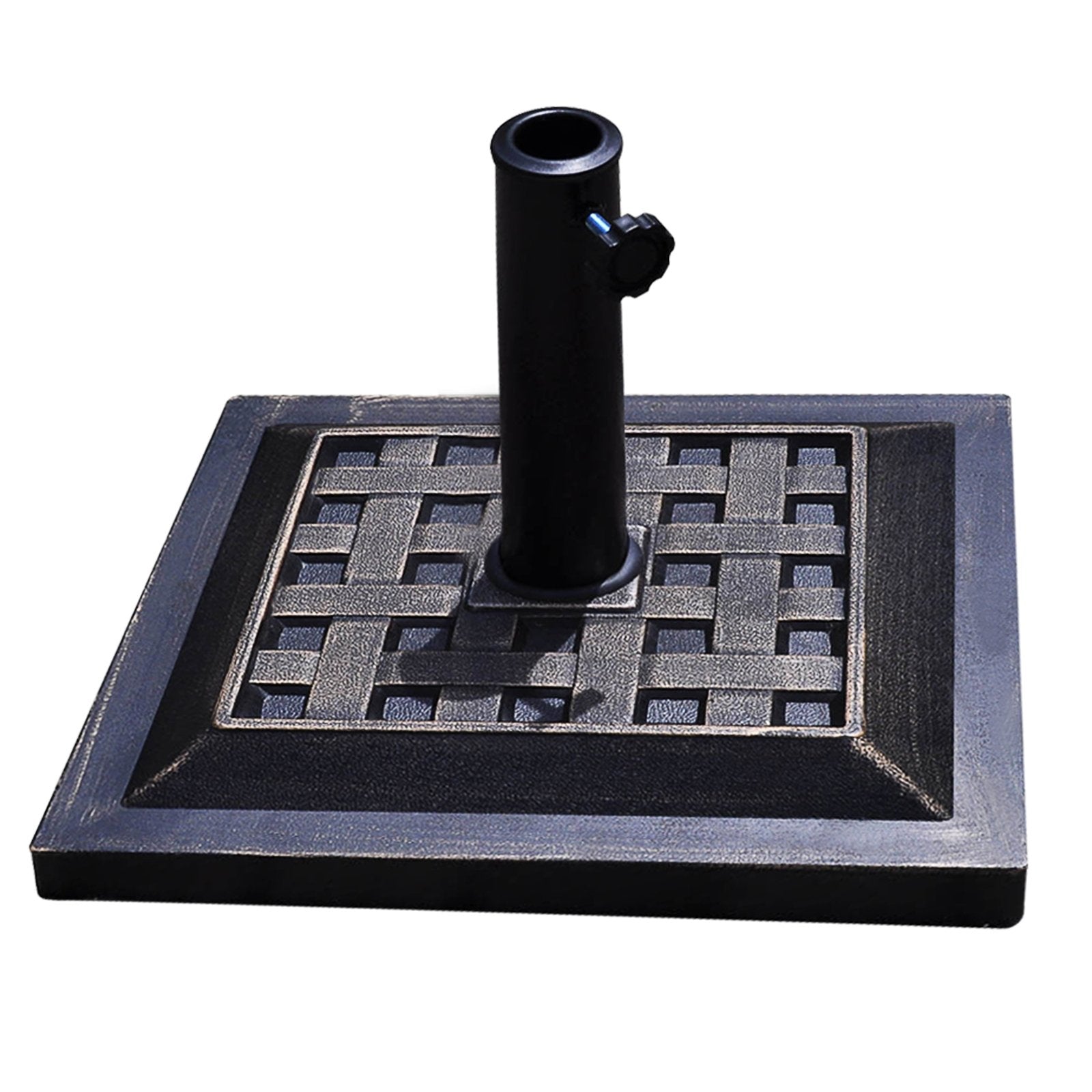 17.5 Inch Heavy Duty Square Umbrella Base Stand of 30 lbs for Outdoor, Bronze Outdoor Umbrella Bases   at Gallery Canada