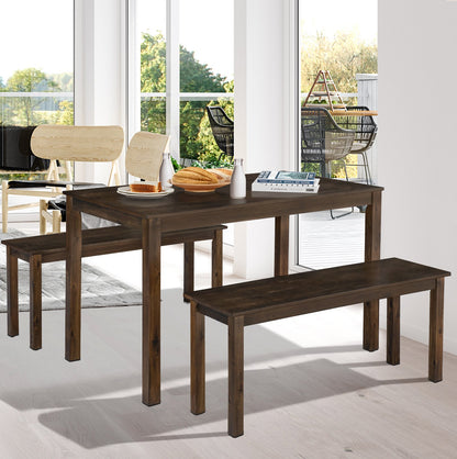 3 Pieces Modern Studio Collection Table Dining Set, Coffee - Gallery Canada
