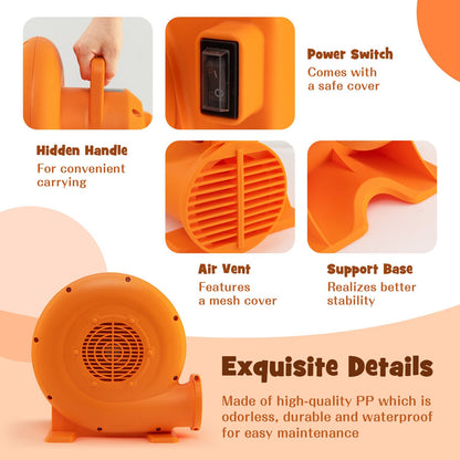 750W/550W/380W Air Blower for Inflatables with 25 feet Wire and GFCI Plug-550W, Orange Air Blowers   at Gallery Canada