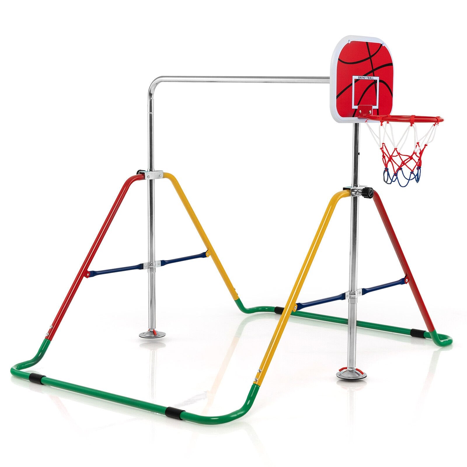 Kids Folding Horizontal Bar with 4 Adjustable Heights, Multicolor Toy Sports   at Gallery Canada