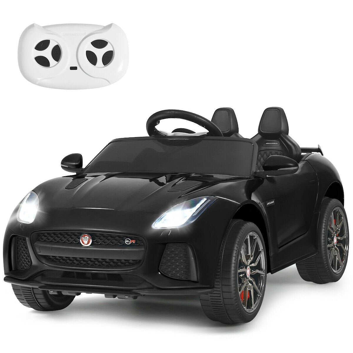 12V Jaguar F-Type SVR Licensed Kids Ride On Car, Black Powered Ride On Toys   at Gallery Canada