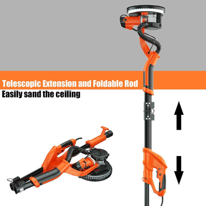 Electric Foldable Drywall Sander 750W Variable Speed, Orange - Gallery Canada