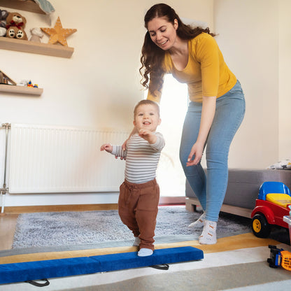 7 Feet Folding Portable Floor Balance Beam with Handles for Gymnasts, Blue Toy Sports at Gallery Canada