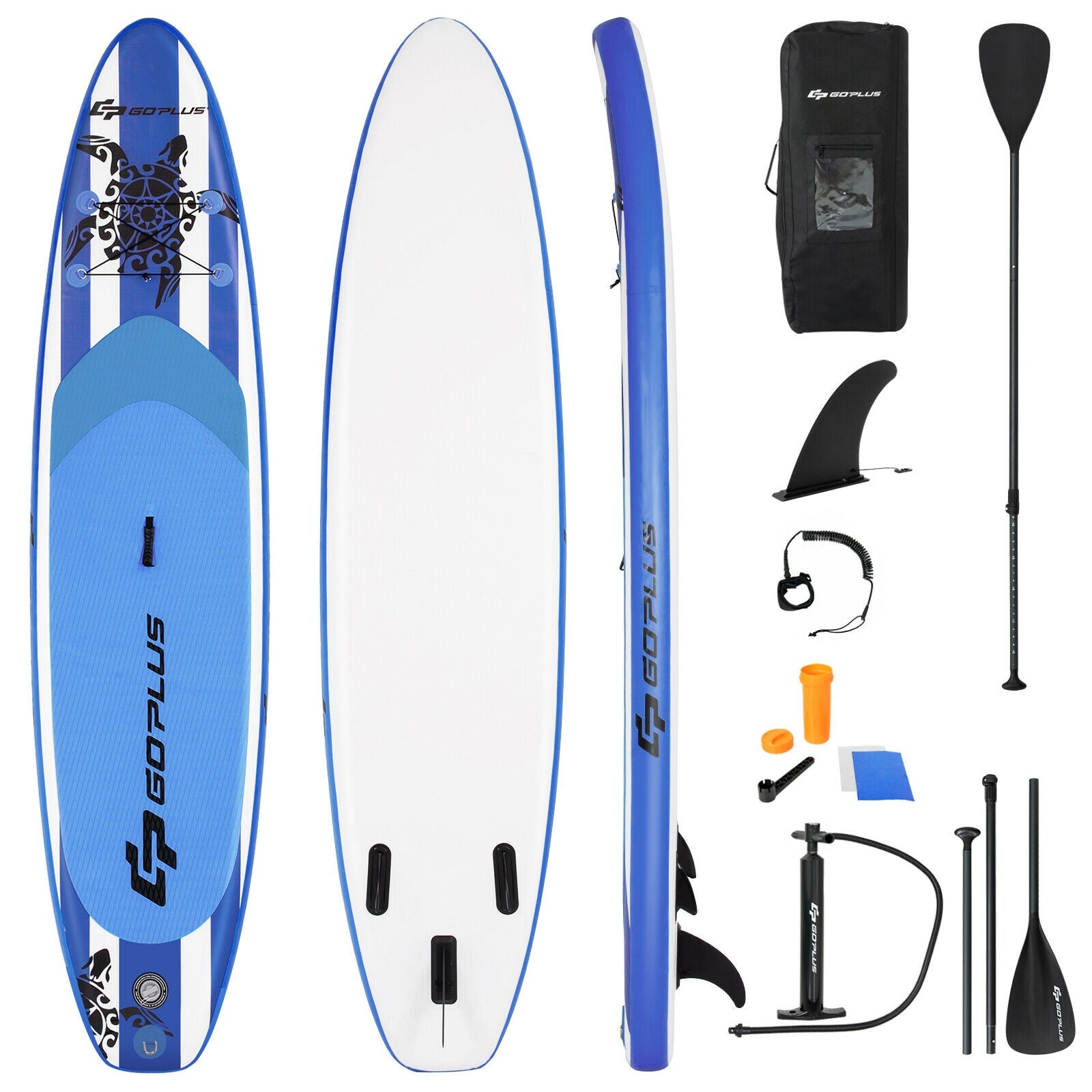 11 Feet Inflatable Adjustable Paddle Board with Carry Bag Surfing Options  at Gallery Canada