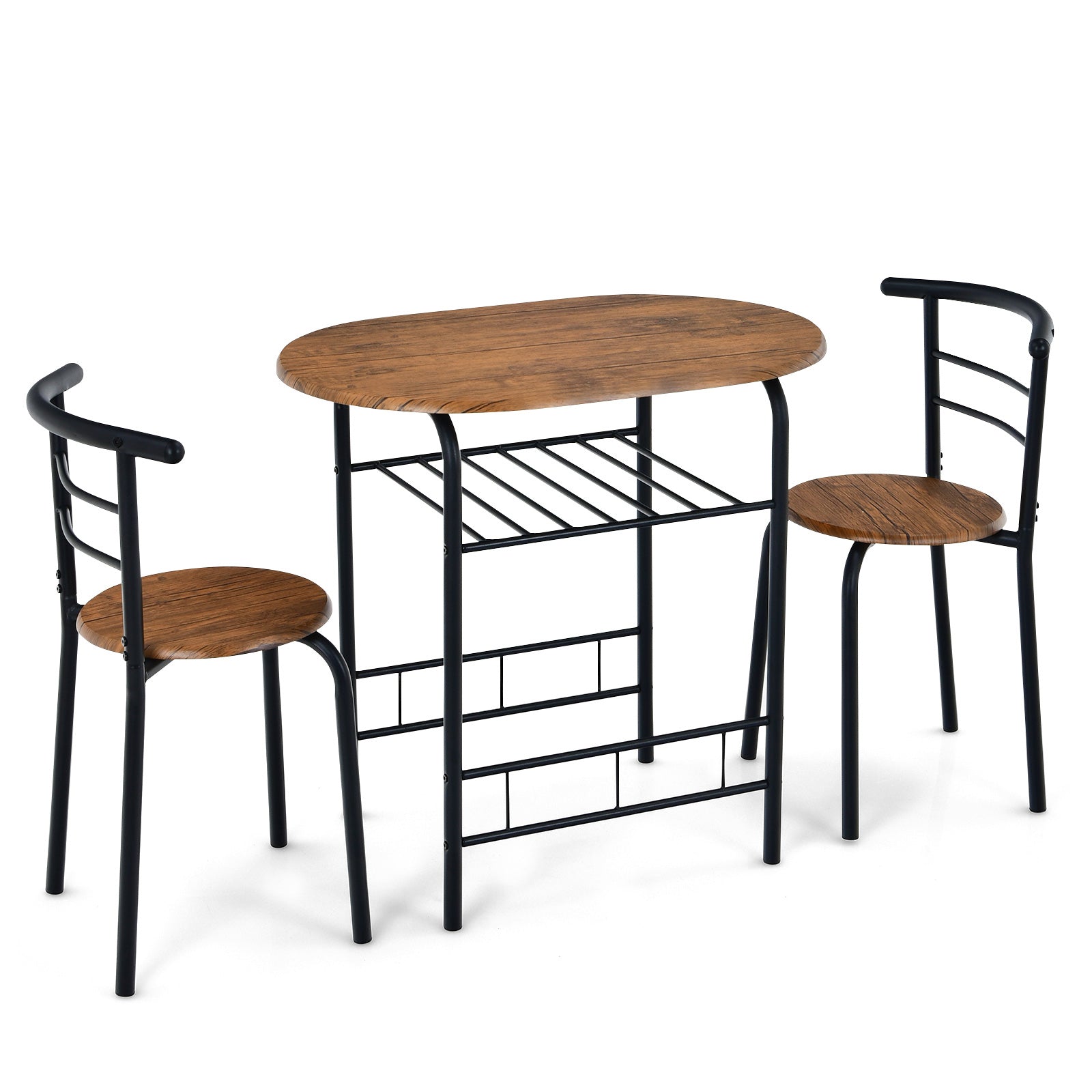 3-Piece Space-Saving Bistro Set for Kitchen and Apartment, Brown Dining Room Sets at Gallery Canada